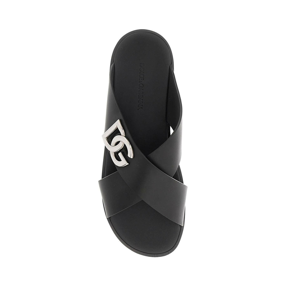 Dolce & Gabbana Leather Sandals With Dg Logo - JOHN JULIA