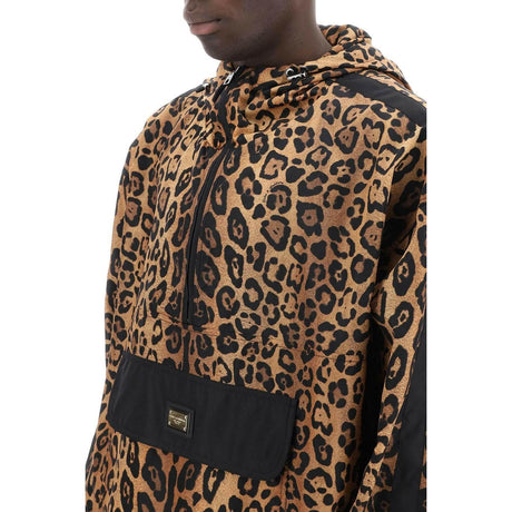 Leopard Print Nylon Anorak DOLCE & GABBANA JOHN JULIA.