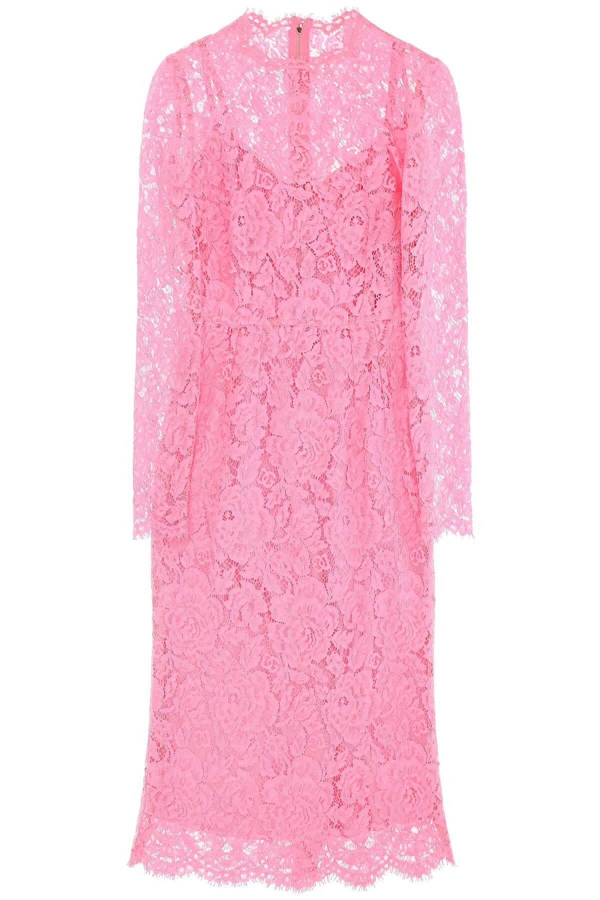 Dolce & Gabbana Midi Dress In Floral Cordonnet Lace - JOHN JULIA