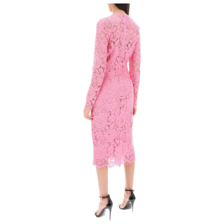 Midi Dress In Floral Cordonnet Lace DOLCE & GABBANA JOHN JULIA.