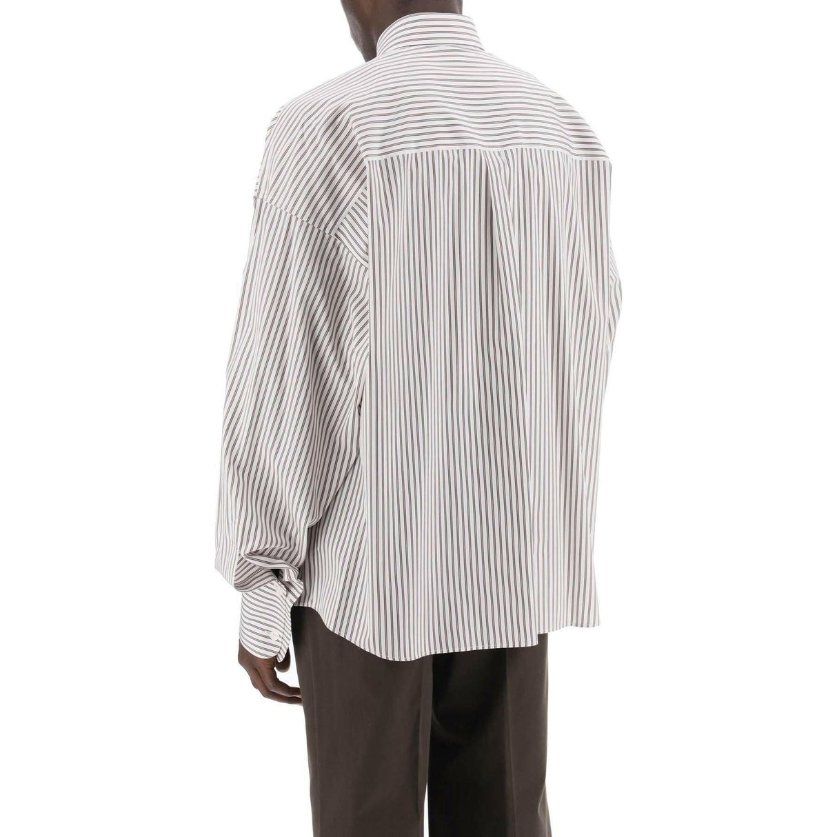 Oversized Striped Poplin Shirt DOLCE & GABBANA JOHN JULIA.