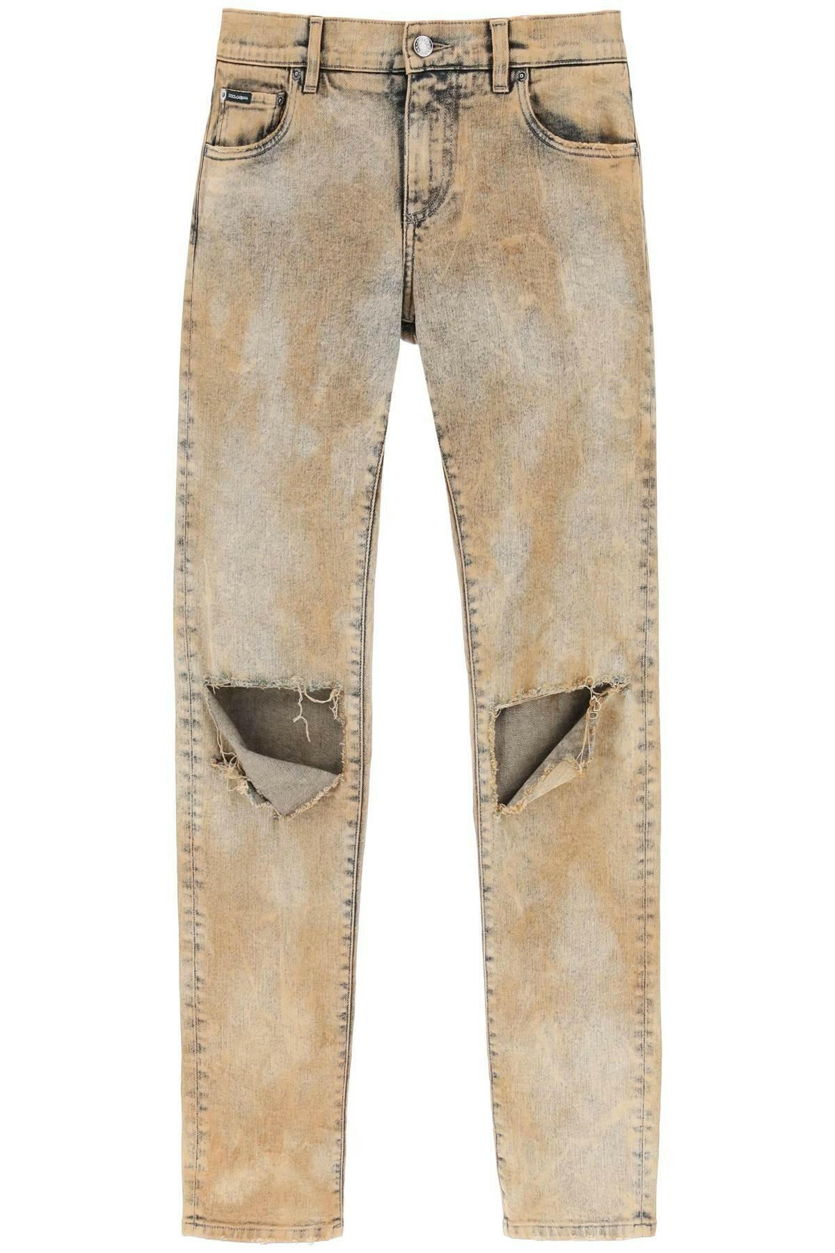 Dolce & Gabbana Skinny Jeans In Overdyed Denim - JOHN JULIA