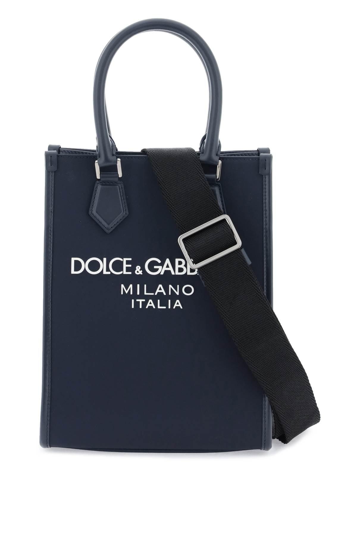 Dolce & Gabbana Small Nylon Tote Bag With Logo - JOHN JULIA