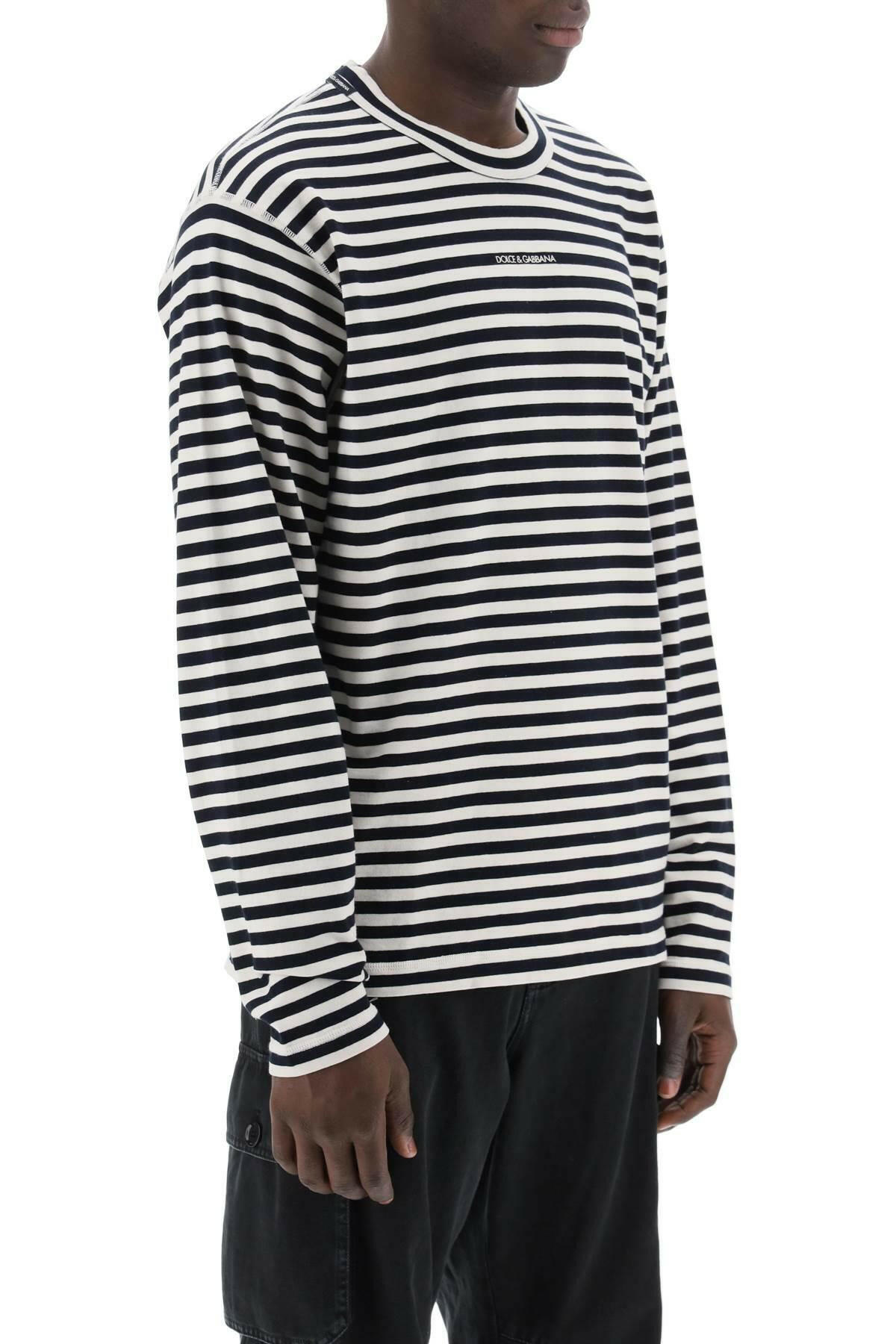 Dolce & Gabbana Striped Long Sleeve T Shirt - JOHN JULIA