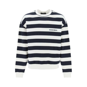 Striped sweatshirt with embroidered logo DOLCE & GABBANA JOHN JULIA.