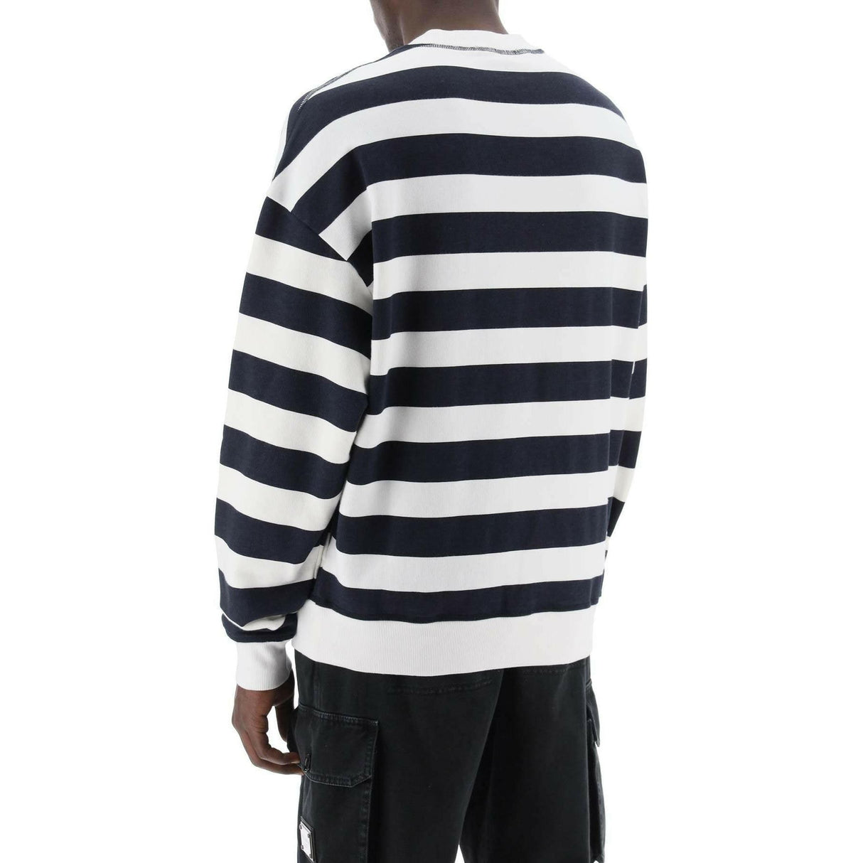 Striped sweatshirt with embroidered logo DOLCE & GABBANA JOHN JULIA.