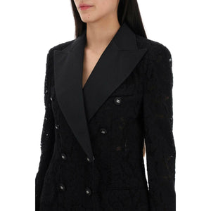 Turlington Double-Breasted Lace Blazer DOLCE & GABBANA JOHN JULIA.