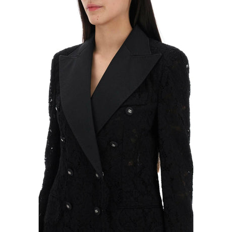 Turlington Double-Breasted Lace Blazer DOLCE & GABBANA JOHN JULIA.