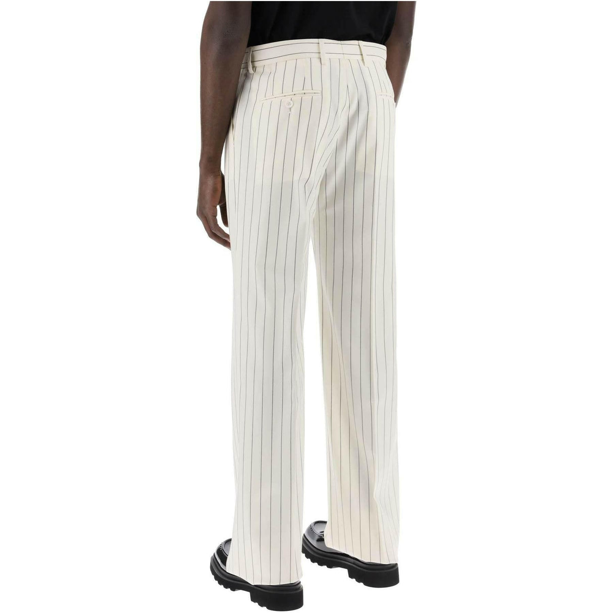 White Tailored Pinstripe Trousers DOLCE & GABBANA JOHN JULIA.