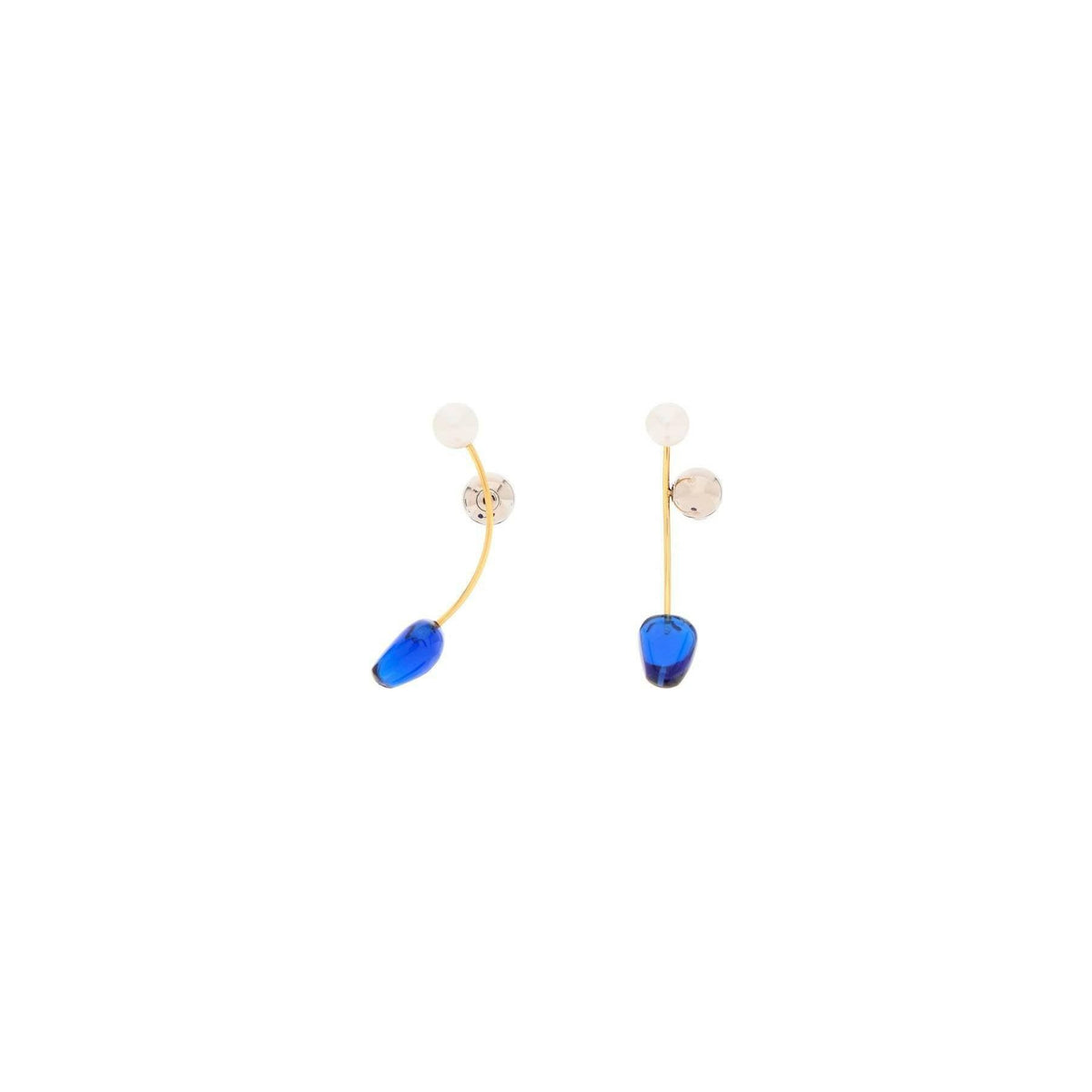 Blue Earrings With Pearls And Stones DRIES VAN NOTEN JOHN JULIA.