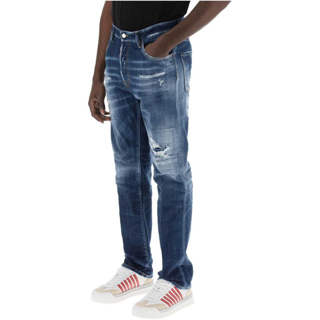 642 Jeans In Denim Destroyed Wash DSQUARED2 JOHN JULIA.