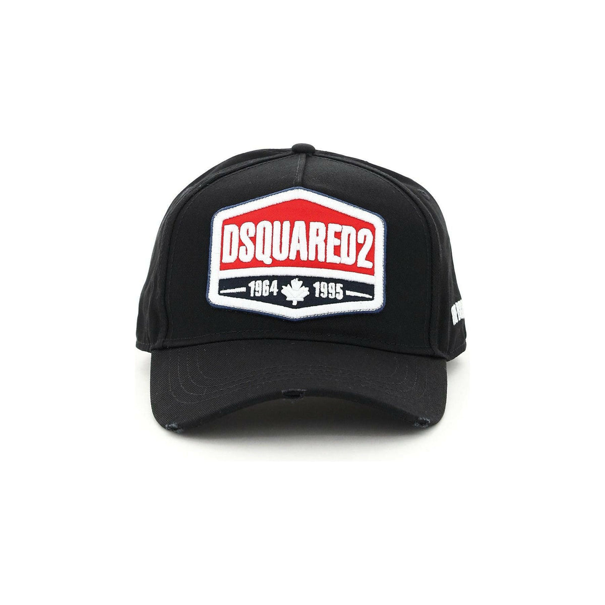 Black Baseball Cap With Embroidered Patch DSQUARED2 JOHN JULIA.