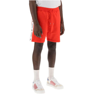 Burbs Sweatshorts With Logo Bands DSQUARED2 JOHN JULIA.