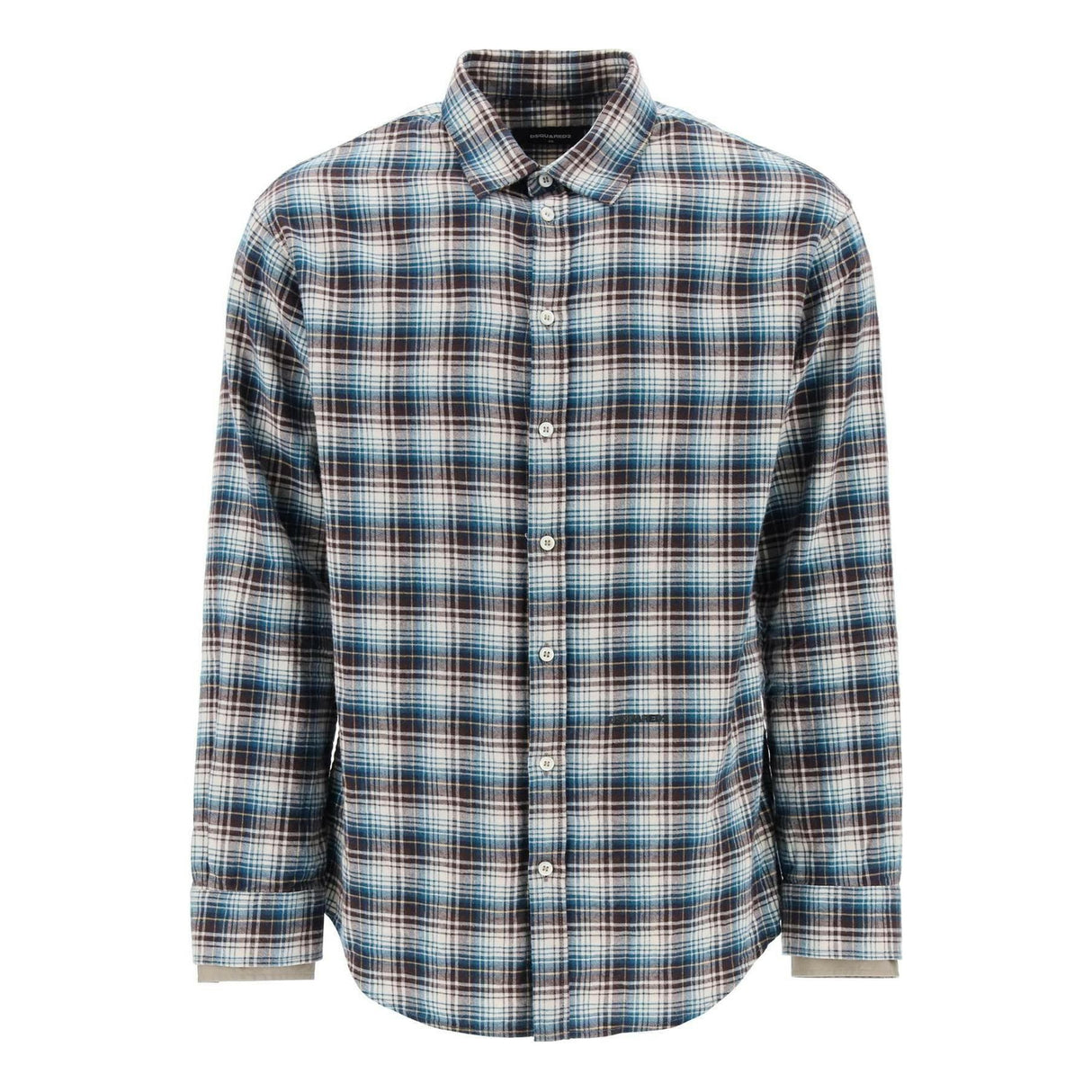 Check Shirt With Layered Sleeves DSQUARED2 JOHN JULIA.