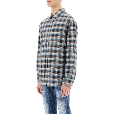 Check Shirt With Layered Sleeves DSQUARED2 JOHN JULIA.