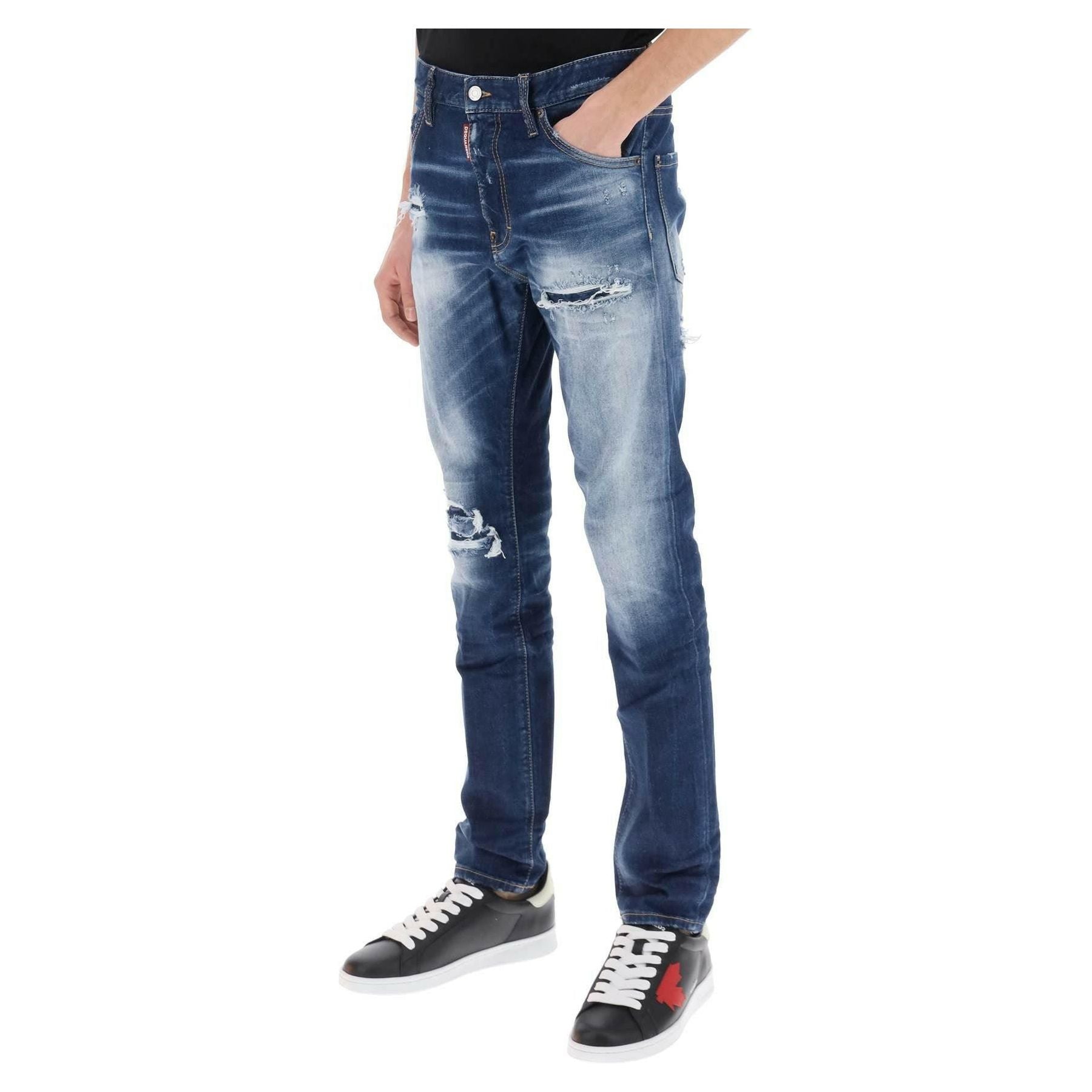 Cool Guy Jeans In Medium Worn Out Booty Wash DSQUARED2 JOHN JULIA.