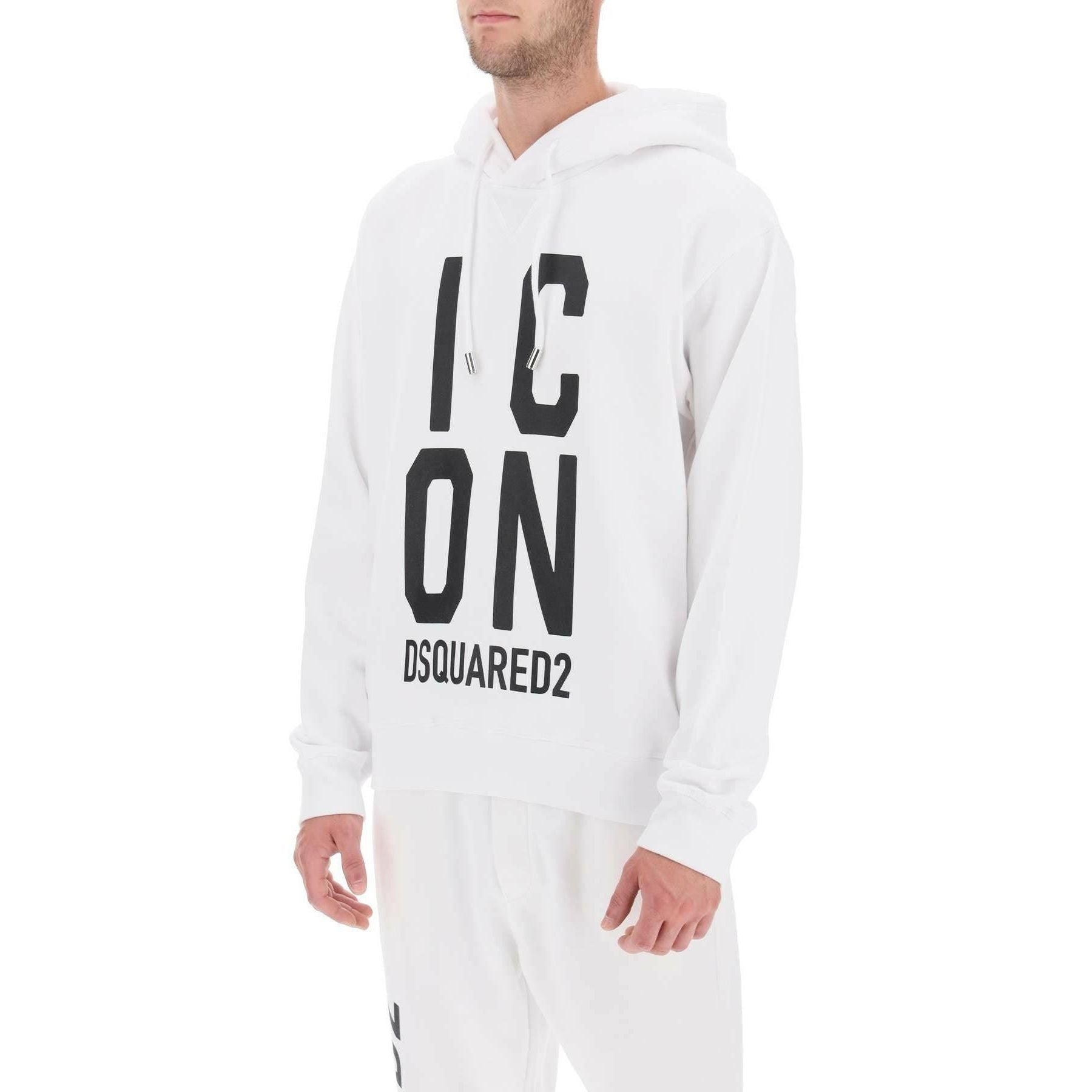 Icon Squared' Cool Fit Hoodie With Logo Print DSQUARED2 JOHN JULIA.