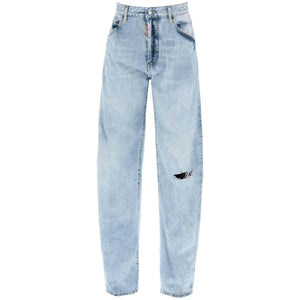 Light Wash Destroyed Oversized Jeans DSQUARED2 JOHN JULIA.