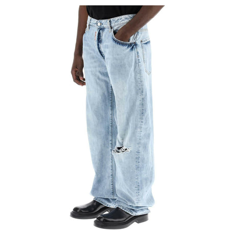 Light Wash Destroyed Oversized Jeans DSQUARED2 JOHN JULIA.