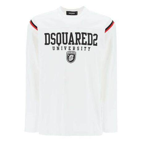 Long Sleeved Varsity T-Shirt DSQUARED2 JOHN JULIA.