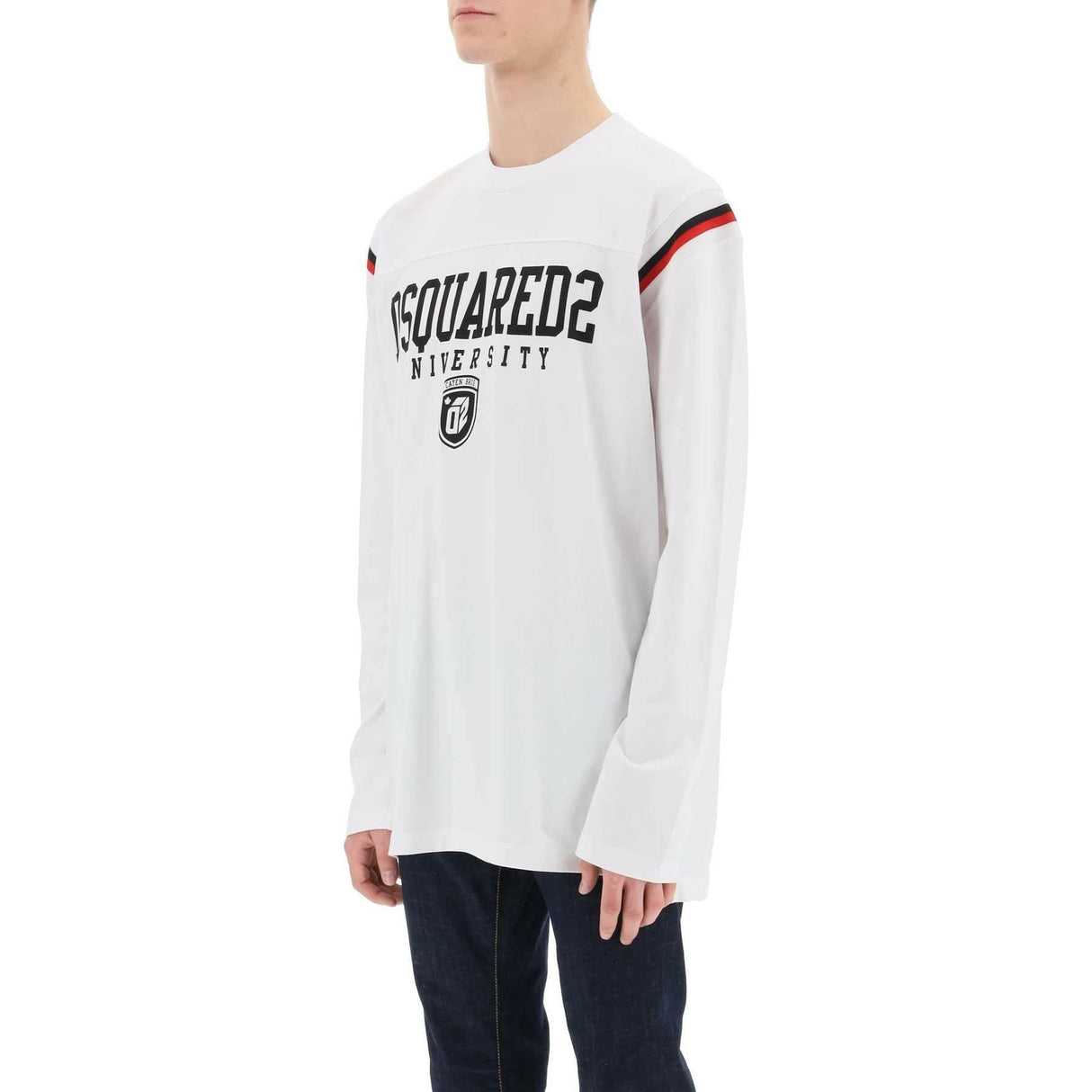 Long Sleeved Varsity T-Shirt DSQUARED2 JOHN JULIA.