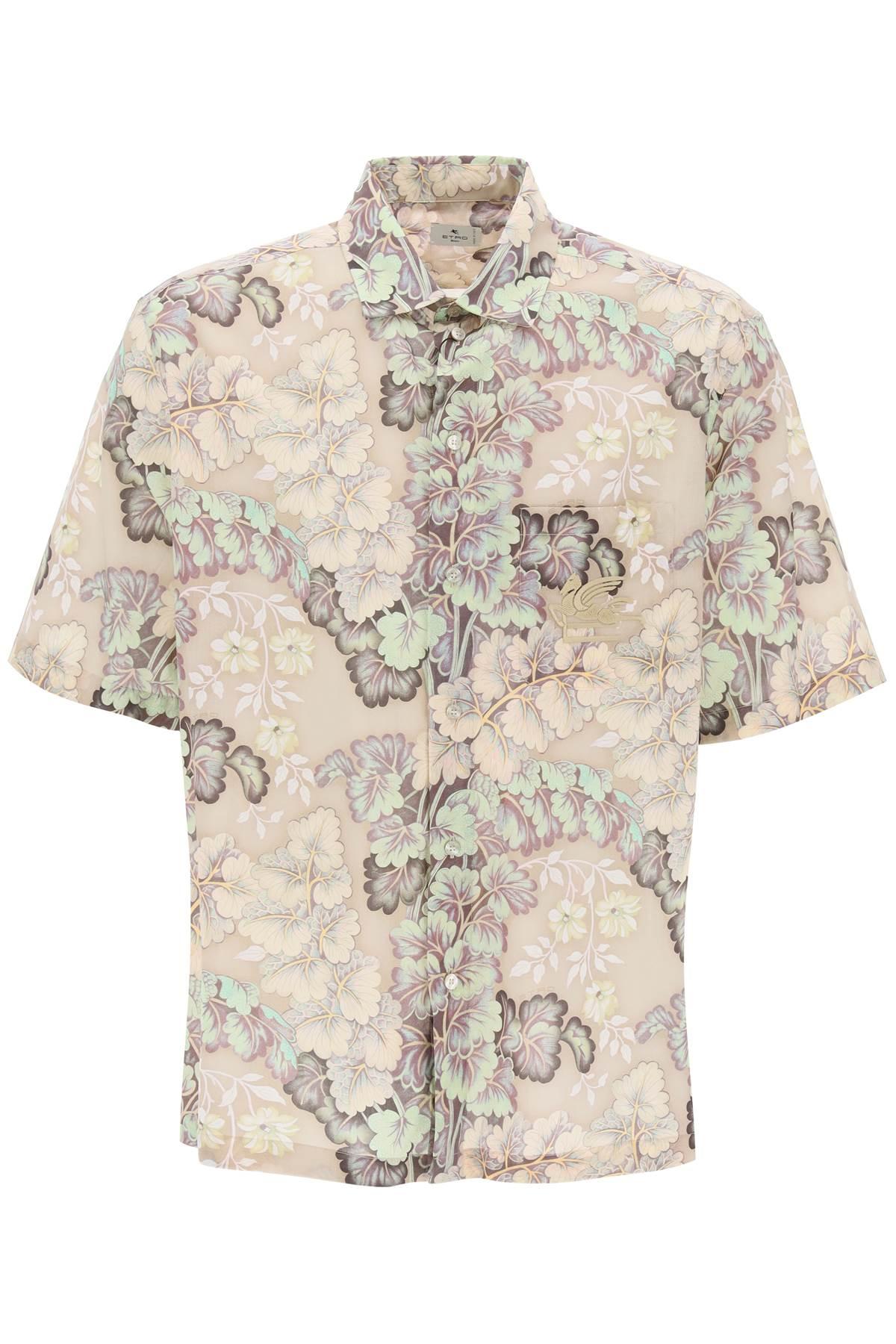 Etro Floral Cotton Voile Short-Sleeve Shirt - JOHN JULIA