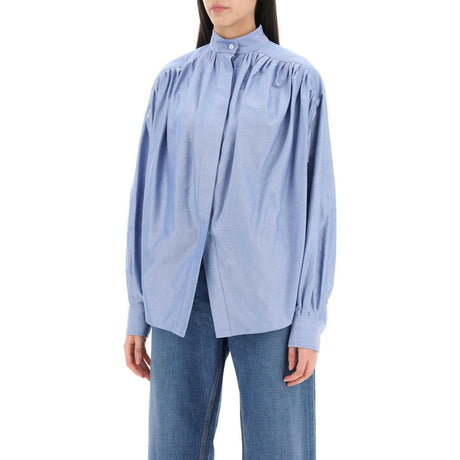 Oversized Ruched Cotton-Oxford Top ETRO JOHN JULIA.