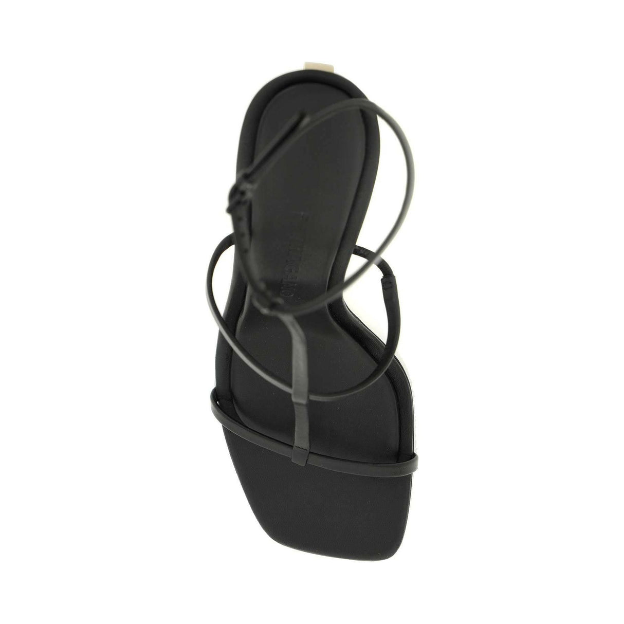 Black 'Elina' Leather Sandals FERRAGAMO JOHN JULIA.