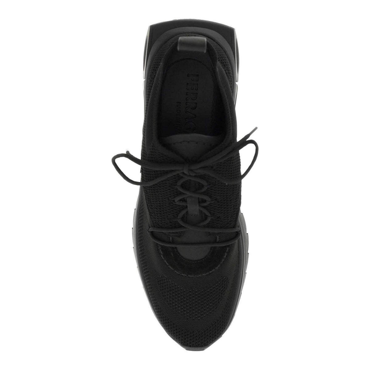 Black Nima Technical Suede Sneakers FERRAGAMO JOHN JULIA.