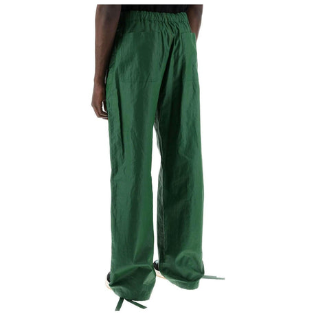 Green Linen Coated Pants FERRAGAMO JOHN JULIA.