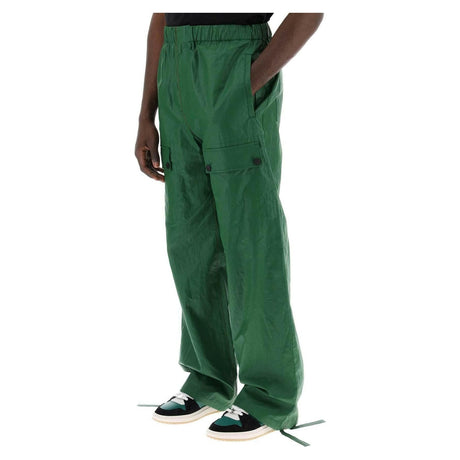 Green Linen Coated Pants FERRAGAMO JOHN JULIA.