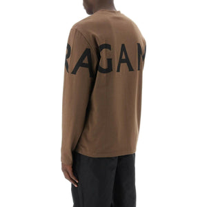 Long Sleeve T-Shirt With Oversized Logo FERRAGAMO JOHN JULIA.