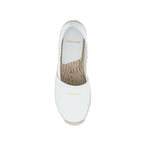 Optic White Nappa Leather Espadrilles FERRAGAMO JOHN JULIA.