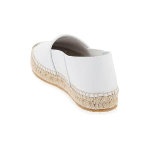 Optic White Nappa Leather Espadrilles FERRAGAMO JOHN JULIA.