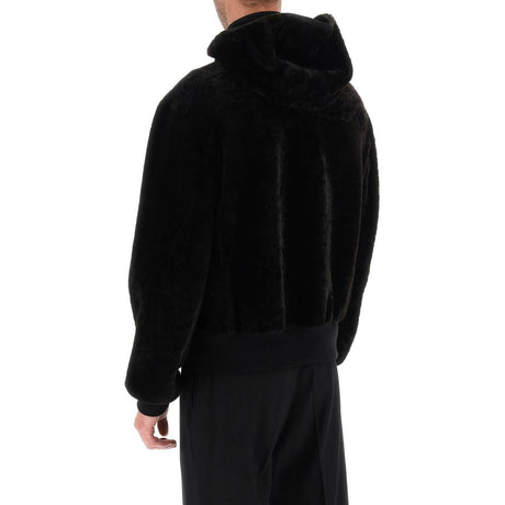 Reversible Shearling Hooded Blouson FERRAGAMO JOHN JULIA.