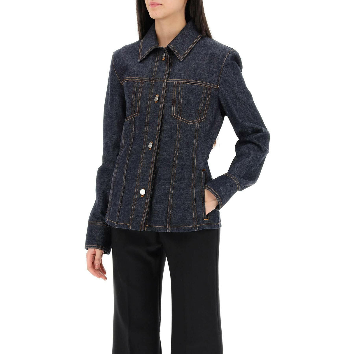 Shaped Denim Jacket FERRAGAMO JOHN JULIA.