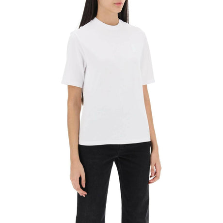 T-Shirt With Gancini Label FERRAGAMO JOHN JULIA.