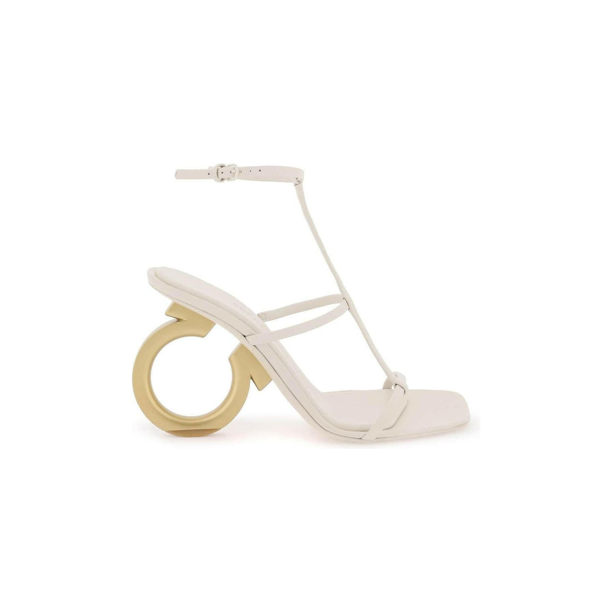 White 'Elina' Leather Sandals FERRAGAMO JOHN JULIA.