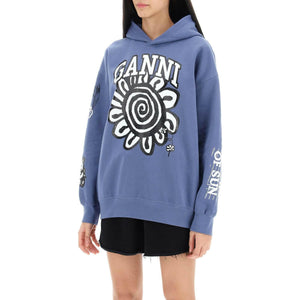 Hoodie With Graphic Prints GANNI JOHN JULIA.