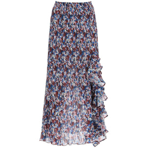 Pleated Midi Skirt With Leopard Motif GANNI JOHN JULIA.