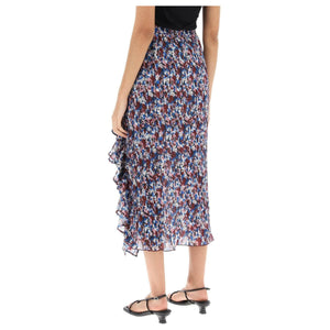 Pleated Midi Skirt With Leopard Motif GANNI JOHN JULIA.