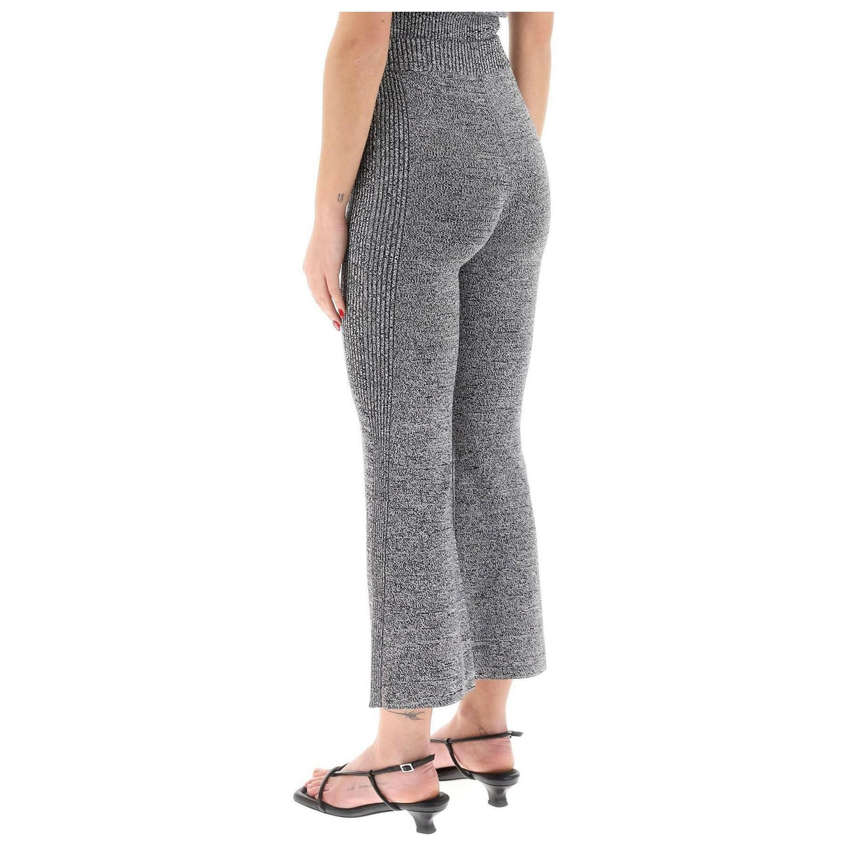 Stretch Knit Cropped Pants GANNI JOHN JULIA.