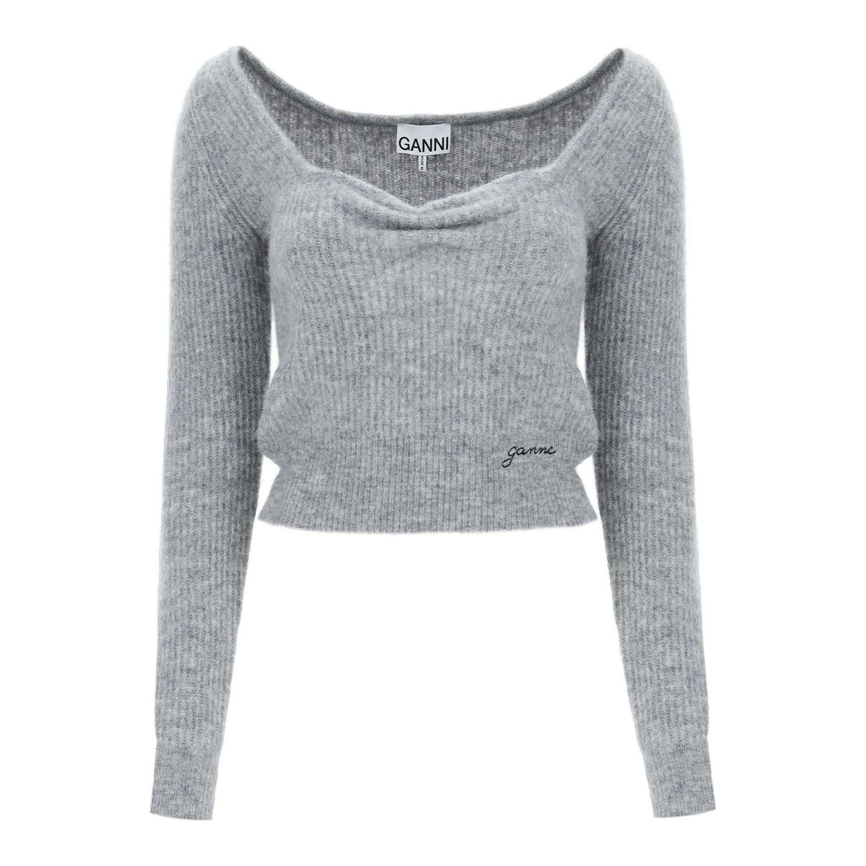 Sweater With Sweetheart Neckline GANNI JOHN JULIA.