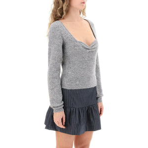 Sweater With Sweetheart Neckline GANNI JOHN JULIA.