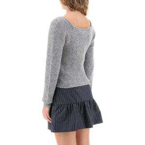 Sweater With Sweetheart Neckline GANNI JOHN JULIA.