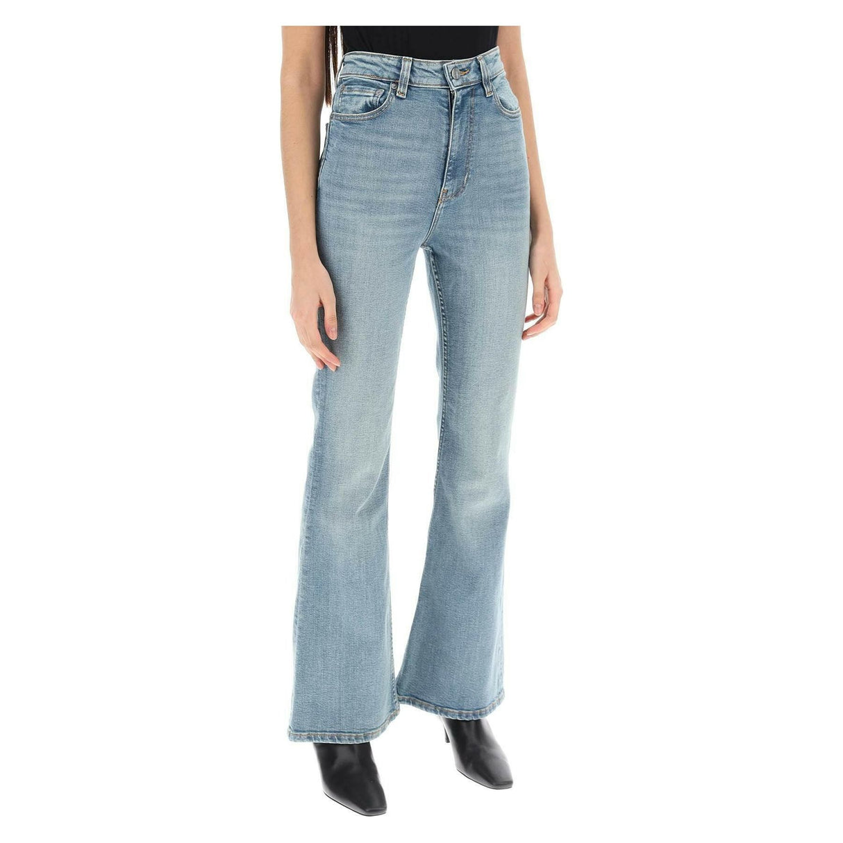 Vintage-Washed Bootcut Jeans GANNI JOHN JULIA.