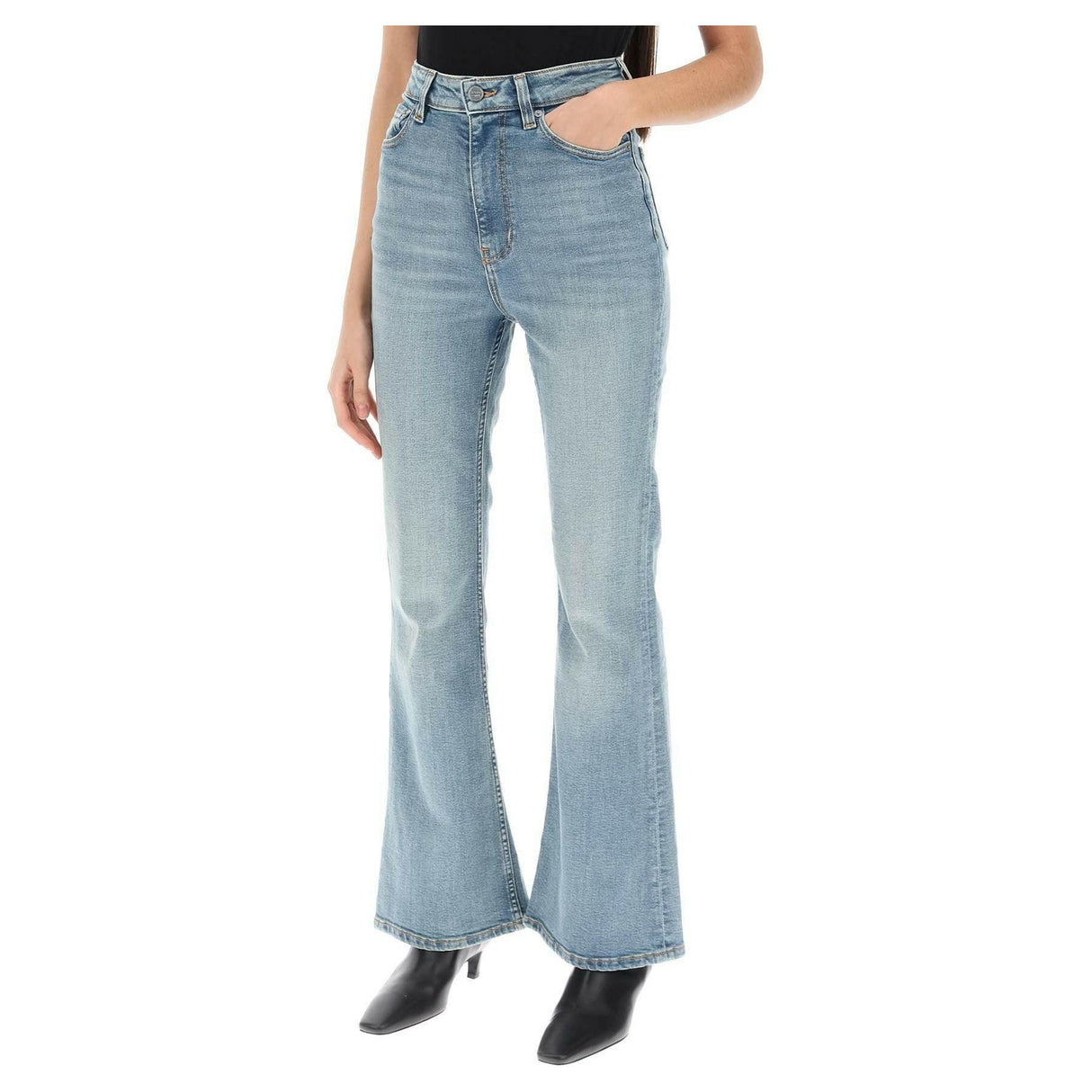 Vintage-Washed Bootcut Jeans GANNI JOHN JULIA.