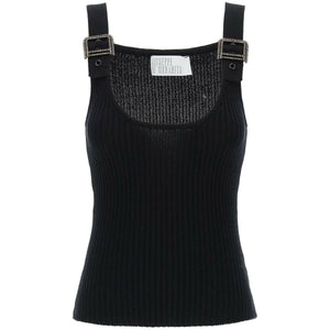 Knit Top With Rhinestone Buck GIUSEPPE DI MORABITO JOHN JULIA.