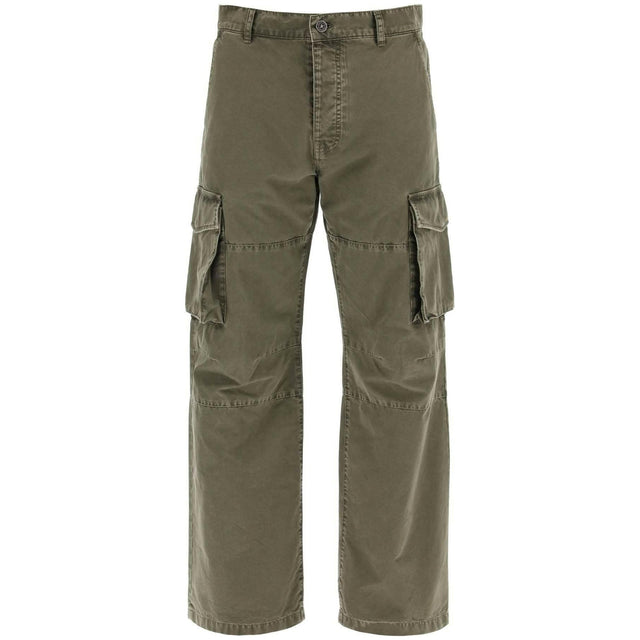 Olive Cotton Canvas Cargo Pants GOLDEN GOOSE JOHN JULIA.