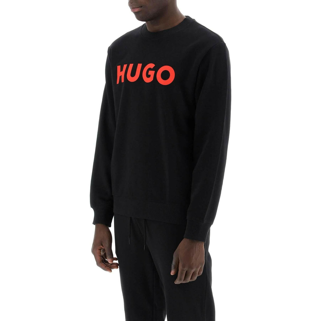 Black French Terry Dem Logo Sweatshirt HUGO JOHN JULIA.